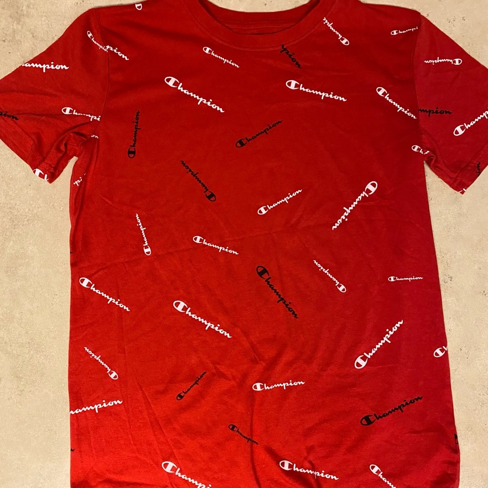 Champion Boys Red Logo T-Shirt